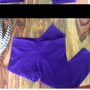 Fabletic purple workout above ankle pants/leggings